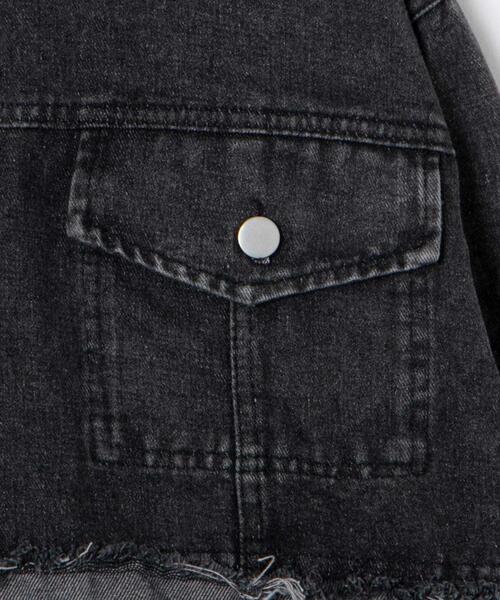 Figments(フィグメンツ)の「デニムフリンジ切り替えジャケット(デニムジャケット・レディース・ブラック・FREE)」の20枚目の写真