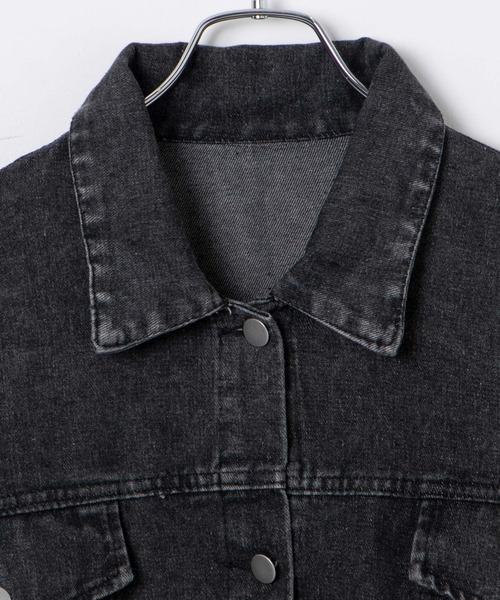 Figments(フィグメンツ)の「デニムフリンジ切り替えジャケット(デニムジャケット・レディース・ブラック・FREE)」の8枚目の写真