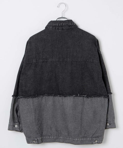 Figments(フィグメンツ)の「デニムフリンジ切り替えジャケット(デニムジャケット・レディース・ブラック・FREE)」の11枚目の写真