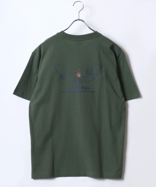 LOGOS(ロゴス)の「LOGOS/ロゴス キャンプギア フロント バックプリント半袖Tシャツ レディース メンズ(Tシャツ/カットソー・メンズ・グレー/アイボリー/カーキ/ネイビー/チャコール/ホワイト・M/L/LL)」の12枚目の写真