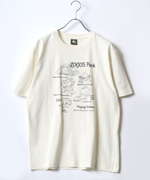 LOGOS(ロゴス)の「LOGOS/ロゴス キャンプギア フロント バックプリント半袖Tシャツ レディース メンズ(Tシャツ/カットソー・メンズ・グレー/アイボリー/カーキ/ネイビー/チャコール/ホワイト・M/L/LL)」の13枚目の写真