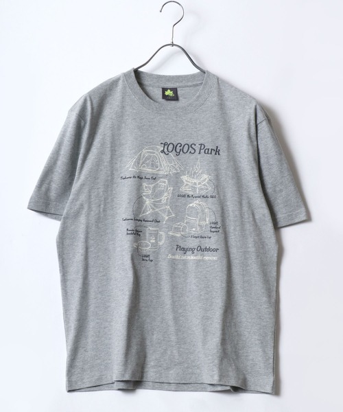 LOGOS(ロゴス)の「LOGOS/ロゴス キャンプギア フロント バックプリント半袖Tシャツ レディース メンズ(Tシャツ/カットソー・メンズ・グレー/アイボリー/カーキ/ネイビー/チャコール/ホワイト・M/L/LL)」の15枚目の写真