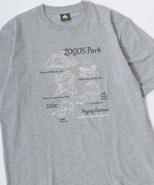 LOGOS(ロゴス)の「LOGOS/ロゴス キャンプギア フロント バックプリント半袖Tシャツ レディース メンズ(Tシャツ/カットソー・メンズ・グレー/アイボリー/カーキ/ネイビー/チャコール/ホワイト・M/L/LL)」の18枚目の写真