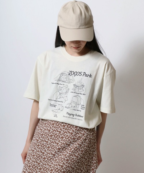 tシャツ フロントバックロゴ半袖Tシャツ レディース セール】LOGOS/ロゴス キャンプギア フロント バックプリント