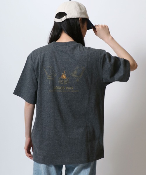 tシャツ フロントバックロゴ半袖Tシャツ レディース セール】LOGOS/ロゴス キャンプギア フロント バックプリント