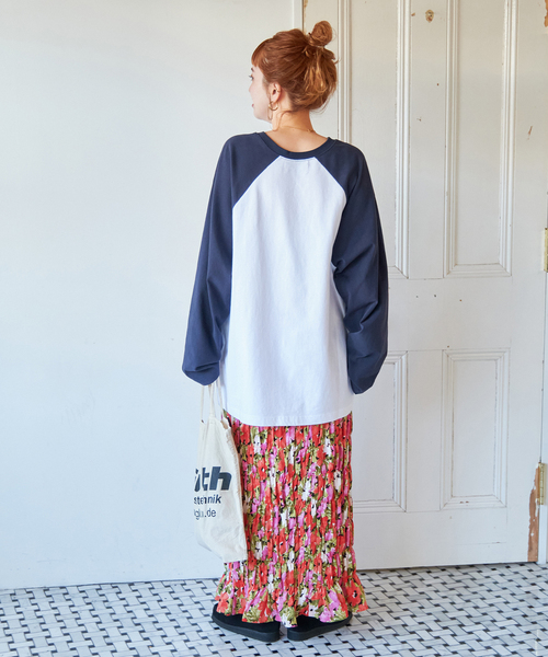 B.C STOCK(ベーセーストック)の「《追加》【Gleamy/グリーミー】フラワープリントスカート3(スカート・レディース・レッド・FREE)」の5枚目の写真