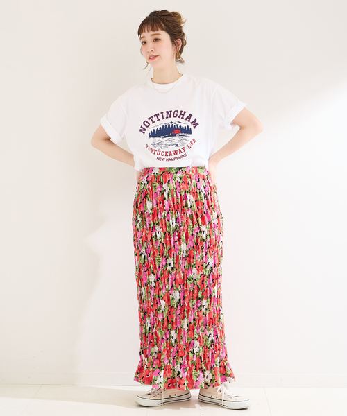 B.C STOCK(ベーセーストック)の「《追加》【Gleamy/グリーミー】フラワープリントスカート3(スカート・レディース・レッド・FREE)」の12枚目の写真