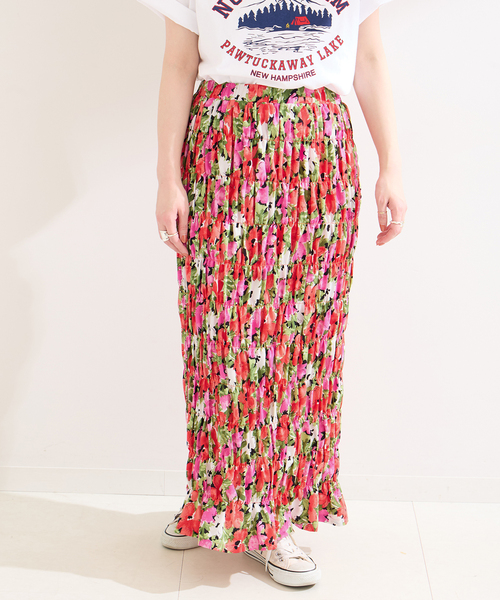美品KENZO シルク絹スカート♡フラワー花柄プリント　40size 美品KENZO シルク絹スカート♡フラワー花柄プリント 40size