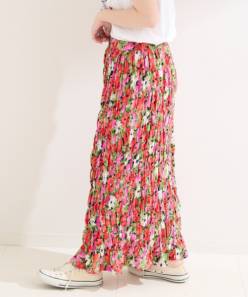 B.C STOCK(ベーセーストック)の「《追加》【Gleamy/グリーミー】フラワープリントスカート3(スカート・レディース・レッド・FREE)」の18枚目の写真