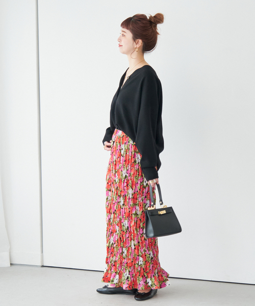 B.C STOCK(ベーセーストック)の「《追加》【Gleamy/グリーミー】フラワープリントスカート3(スカート・レディース・レッド・FREE)」の21枚目の写真