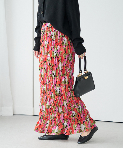 新品【ZOZO限定】 ベーセーストック フラワープリントスカート セール