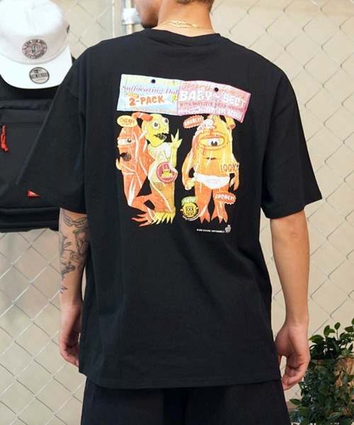 TOY　MACHINE（トイ　マシーン）の「【ムラサキスポーツ限定】TOY MACHINE/トイマシーン メンズ 半袖 Tシャツ バックプリント MTMSEST12（Tシャツ/カットソー・メンズ・ホワイト/ブラック・XL/L/M）」の2枚目の写真