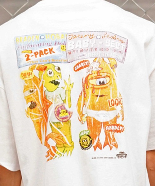 TOY　MACHINE（トイ　マシーン）の「【ムラサキスポーツ限定】TOY MACHINE/トイマシーン メンズ 半袖 Tシャツ バックプリント MTMSEST12（Tシャツ/カットソー・メンズ・ホワイト/ブラック・XL/L/M）」の12枚目の写真