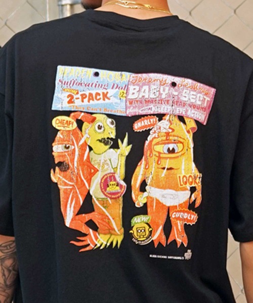 TOY　MACHINE（トイ　マシーン）の「【ムラサキスポーツ限定】TOY MACHINE/トイマシーン メンズ 半袖 Tシャツ バックプリント MTMSEST12（Tシャツ/カットソー・メンズ・ホワイト/ブラック・XL/L/M）」の13枚目の写真