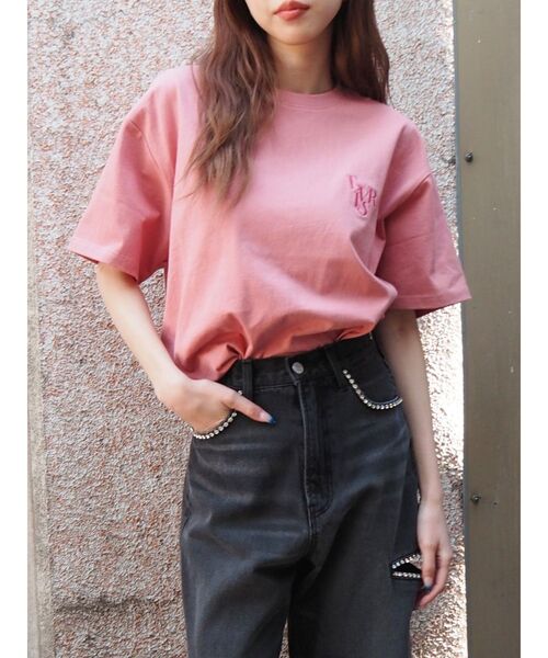 EVRIS(エヴリス)の「【WEB限定】ワンポイントベーシックTシャツ(Tシャツ/カットソー・レディース・ホワイト/ブラック/ブルー/グリーン/ピンク・FREE)」の11枚目の写真