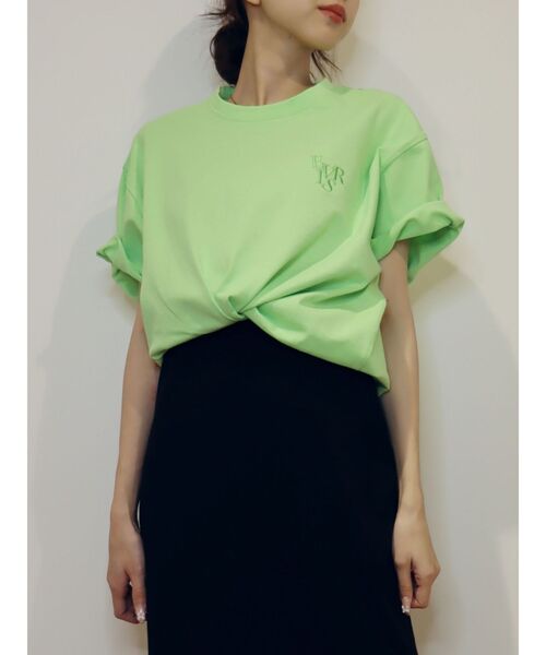 EVRIS(エヴリス)の「【WEB限定】ワンポイントベーシックTシャツ(Tシャツ/カットソー・レディース・ホワイト/ブラック/ブルー/グリーン/ピンク・FREE)」の12枚目の写真