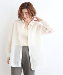 grove | 【接触冷感／マシンウォッシャブル】シアーオーバーシャツ(シャツ/ブラウス)