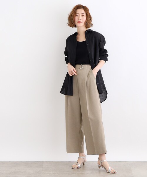 grove(グローブ)の「◆【接触冷感/マシンウォッシャブル】シアーオーバーシャツ(シャツ/ブラウス・レディース・オレンジ系/オフホワイト/ライトブルー/ブラウン系その他/ブラック・03/02/01/04/05)」の10枚目の写真