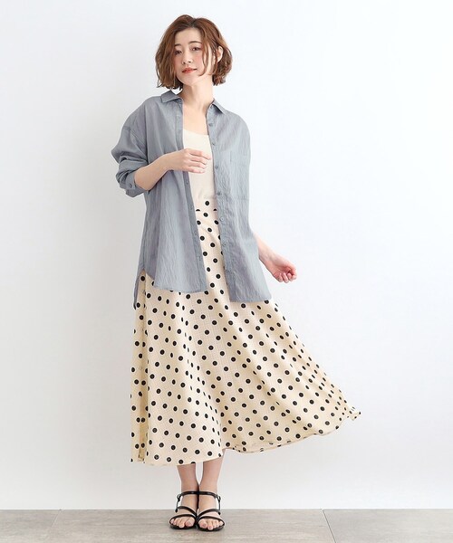 grove(グローブ)の「◆【接触冷感/マシンウォッシャブル】シアーオーバーシャツ(シャツ/ブラウス・レディース・オレンジ系/オフホワイト/ライトブルー/ブラウン系その他/ブラック・03/02/01/04/05)」の18枚目の写真