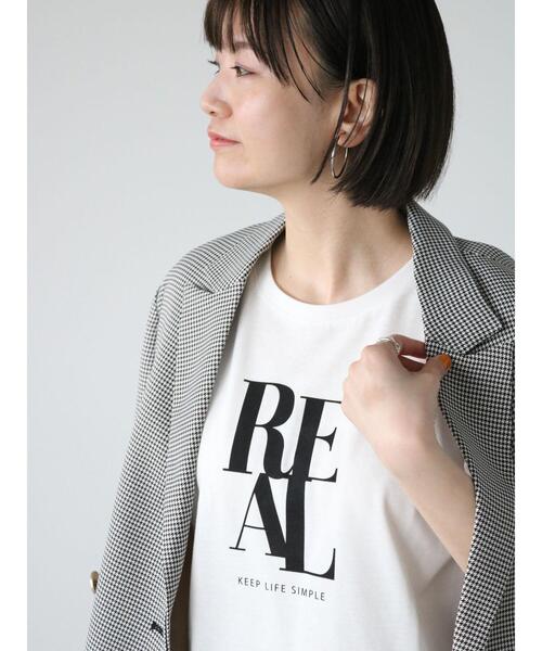 Lugnoncure（ルノンキュール）の「TCロゴプリントTシャツ（Tシャツ/カットソー・レディース・オフホワイト/チャコールグレー/ピンク・F）」の13枚目の写真