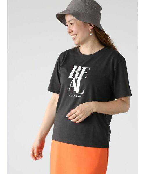 Lugnoncure（ルノンキュール）の「TCロゴプリントTシャツ（Tシャツ/カットソー・レディース・オフホワイト/チャコールグレー/ピンク・F）」の10枚目の写真