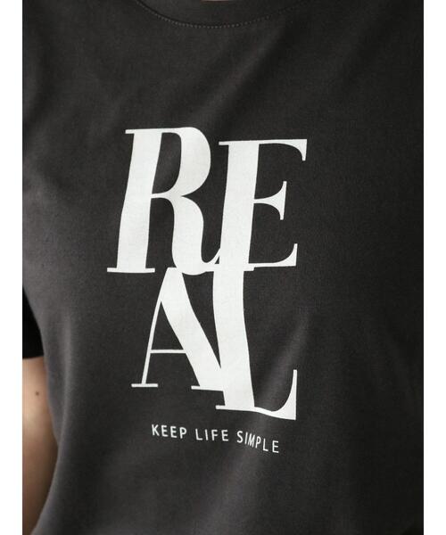 Lugnoncure（ルノンキュール）の「TCロゴプリントTシャツ（Tシャツ/カットソー・レディース・オフホワイト/チャコールグレー/ピンク・F）」の5枚目の写真