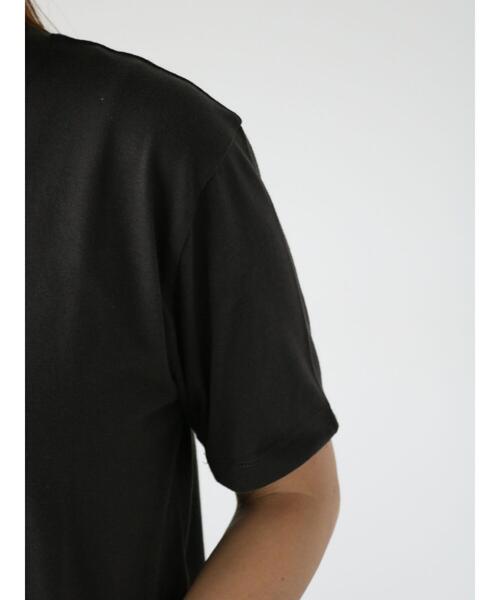 Lugnoncure（ルノンキュール）の「TCロゴプリントTシャツ（Tシャツ/カットソー・レディース・オフホワイト/チャコールグレー/ピンク・F）」の6枚目の写真