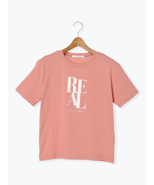 Lugnoncure（ルノンキュール）の「TCロゴプリントTシャツ（Tシャツ/カットソー・レディース・オフホワイト/チャコールグレー/ピンク・F）」の9枚目の写真