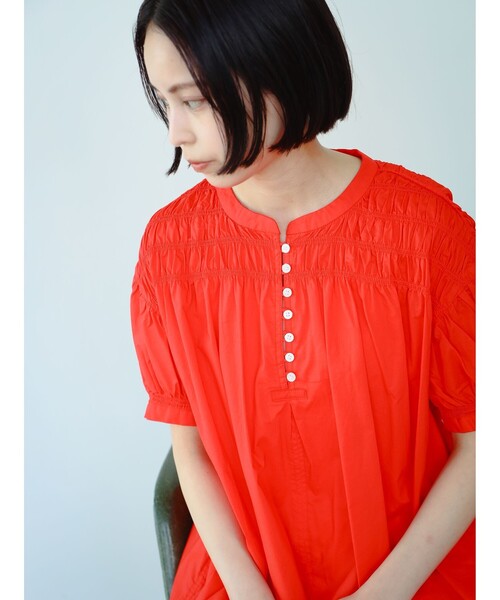 Ray BEAMS（レイビームス）の「Ray BEAMS / シャーリング ヨーク ワンピース（ワンピース・レディース・クリーム/ブラック/レッド・ONE SIZE）」の12枚目の写真