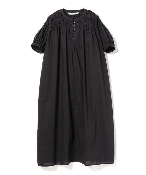 レイビームス　Ray BEAMS シャーリングヨークワンピース　イエロー レイビームス Ray BEAMS シャーリングヨークワンピース イエロー