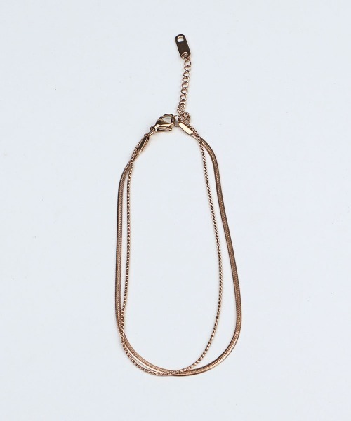 CEMONEMO（セモネモ）の「【金属アレルギー対応】 ２連 スネークチェーン アンクレット / サージカルステンレス 316L（アンクレット・レディース・ゴールド/ピンクゴールド/シルバー・FREE）」の13枚目の写真