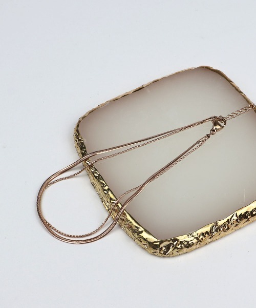 セール】【金属アレルギー対応】 2連 スネークチェーン アンクレット