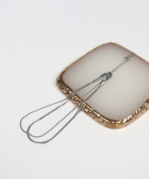 セール】【金属アレルギー対応】 2連 スネークチェーン アンクレット