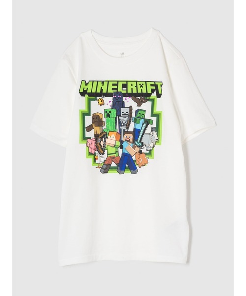 GAP(ギャップ)の「マインクラフト グラフィックTシャツ MINECRAFT(Tシャツ/カットソー・キッズ・ホワイト/ブラック/ブルー・110cm/160cm/120cm/130cm/140cm/150cm)」の2枚目の写真