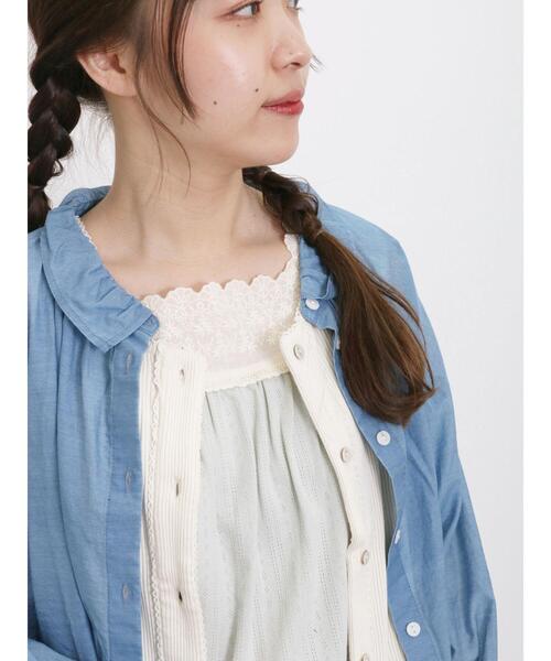 Samansa Mos2（サマンサ モスモス）の「パターンメッシュスクエアレースノースリーブ（Tシャツ/カットソー・レディース・ブラック/キナリ/ベージュ/ミント・F）」の4枚目の写真