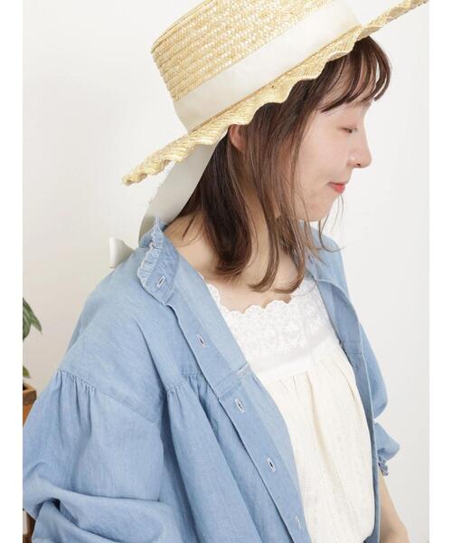 Samansa Mos2（サマンサ モスモス）の「パターンメッシュスクエアレースノースリーブ（Tシャツ/カットソー・レディース・ブラック/キナリ/ベージュ/ミント・F）」の9枚目の写真