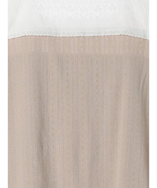 Samansa Mos2（サマンサ モスモス）の「パターンメッシュスクエアレースノースリーブ（Tシャツ/カットソー・レディース・ブラック/キナリ/ベージュ/ミント・F）」の19枚目の写真