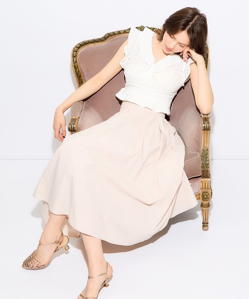 DEICY(デイシー)の「パールギャザースカート(スカート・レディース・ピンクベージュ/ブラック・0/1)」の20枚目の写真