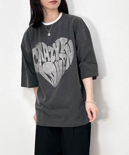 Ritzy（リッツィー）の「16/COTTON 天竺プリントTシャツ レディース メンズ（Tシャツ/カットソー・メンズ・モカ/ブラック/ブラック系その他2/ブラック系その他3/ブラウン系その他3/ブラウン系その他2/ブラック系その他/ブラウン系その他・LARGE/X-LARGE/MEDIUM）」の5枚目の写真