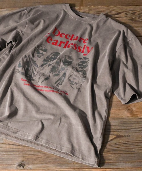 Ritzy（リッツィー）の「16/COTTON 天竺プリントTシャツ レディース メンズ（Tシャツ/カットソー・メンズ・モカ/ブラック/ブラック系その他2/ブラック系その他3/ブラウン系その他3/ブラウン系その他2/ブラック系その他/ブラウン系その他・LARGE/X-LARGE/MEDIUM）」の7枚目の写真