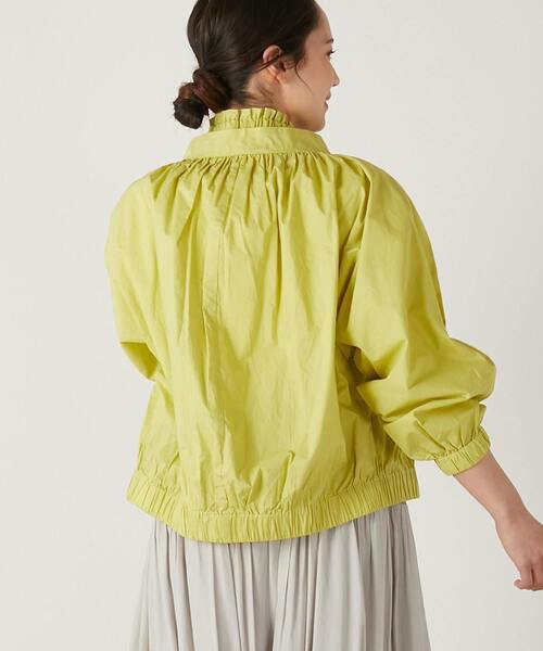 MELROSE claire（メルローズ クレール）の「【ギャザーシルエットがポイントのジップブルゾン】（ブルゾン・レディース・ネイビー/グレイッシュベージュ/イエロー・FREE）」の17枚目の写真