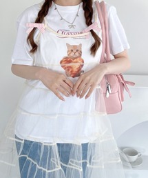 ボリュームティアードシアーキャミワンピース