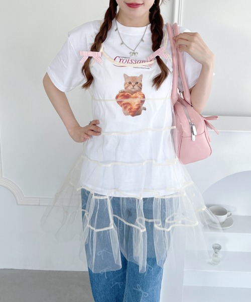 SOLLON.（ソルロン）の「ボリュームティアードシアーキャミワンピース（ワンピース・レディース・ピンク/ホワイト/ブラック/アイボリー・FREE）」の5枚目の写真