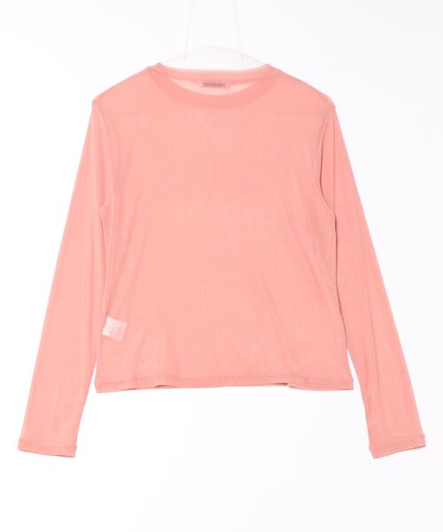 Jeudi(ジュディ)の「カラーシアーメッシュトップス(Tシャツ/カットソー・レディース・ブラック/パープル/ピンク/アイボリー/ブルー/グリーン・FREE)」の19枚目の写真