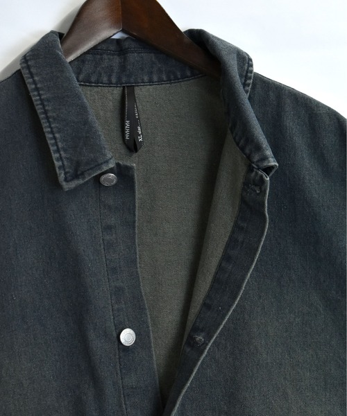 Starting Over(スターティングオーバー)の「denim fringe overdye vest/デニム フリンジ オーバーダイ ベスト(ベスト・メンズ・ブルー/ブラック・XL/L/M)」の9枚目の写真