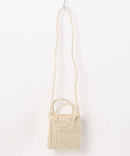 an meets zakka（アンミツザッカ）の「an meets zakka 麦わらバッグ（かごバッグ・レディース・アイボリー/ラベンダー/ピンク/ベージュ・ONE SIZE）」の11枚目の写真