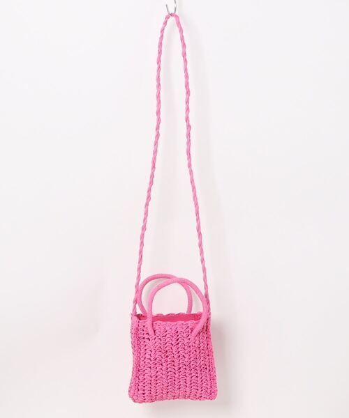 an meets zakka（アンミツザッカ）の「an meets zakka 麦わらバッグ（かごバッグ・レディース・アイボリー/ラベンダー/ピンク/ベージュ・ONE SIZE）」の14枚目の写真