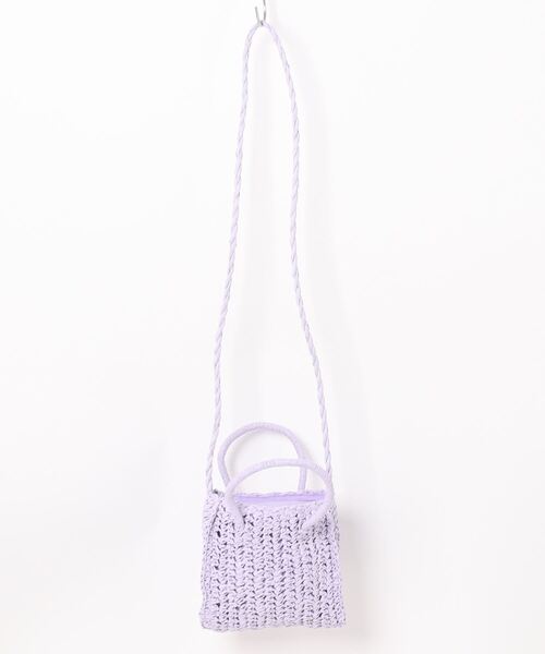 an meets zakka（アンミツザッカ）の「an meets zakka 麦わらバッグ（かごバッグ・レディース・アイボリー/ラベンダー/ピンク/ベージュ・ONE SIZE）」の13枚目の写真
