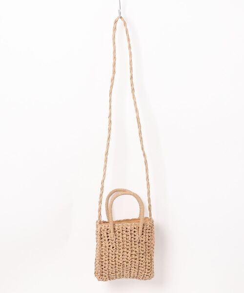 an meets zakka（アンミツザッカ）の「an meets zakka 麦わらバッグ（かごバッグ・レディース・アイボリー/ラベンダー/ピンク/ベージュ・ONE SIZE）」の12枚目の写真