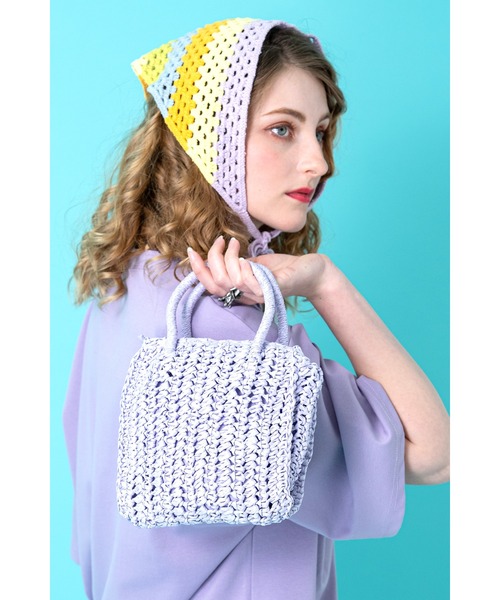 an meets zakka（アンミツザッカ）の「an meets zakka 麦わらバッグ（かごバッグ・レディース・アイボリー/ラベンダー/ピンク/ベージュ・ONE SIZE）」の16枚目の写真